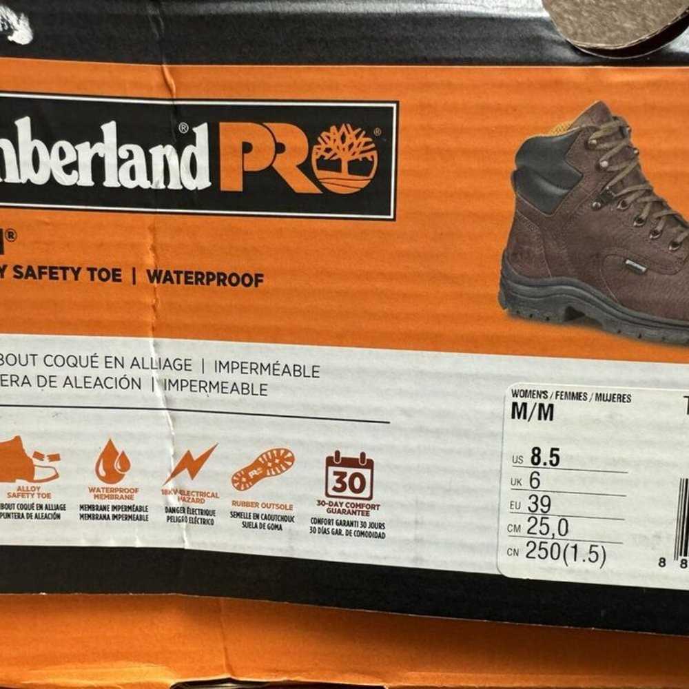 Timberland Pro Womens Titan Alloy Toe Waterproof Boot Brown Size 8.5 M - Picture 6 of 6